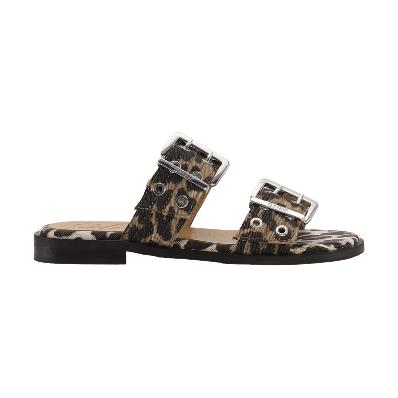 Sandalia Femenine Buckle Denim