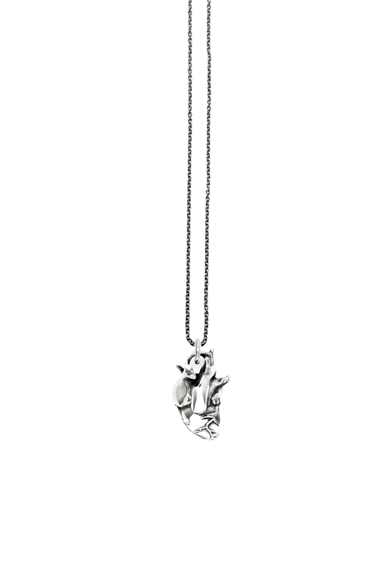 Anatomical Heart Pendant Necklace F060 L