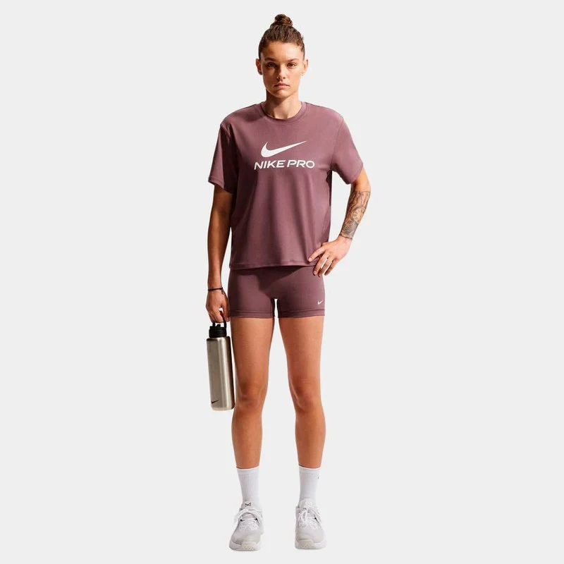 Mallas Cortas Nike Pro De 8 Cm Y Talle Medio - Mujer