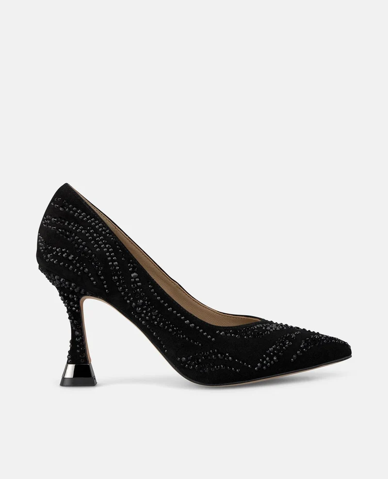 ZAPATO ALTO DETALLE PEDRERÍA