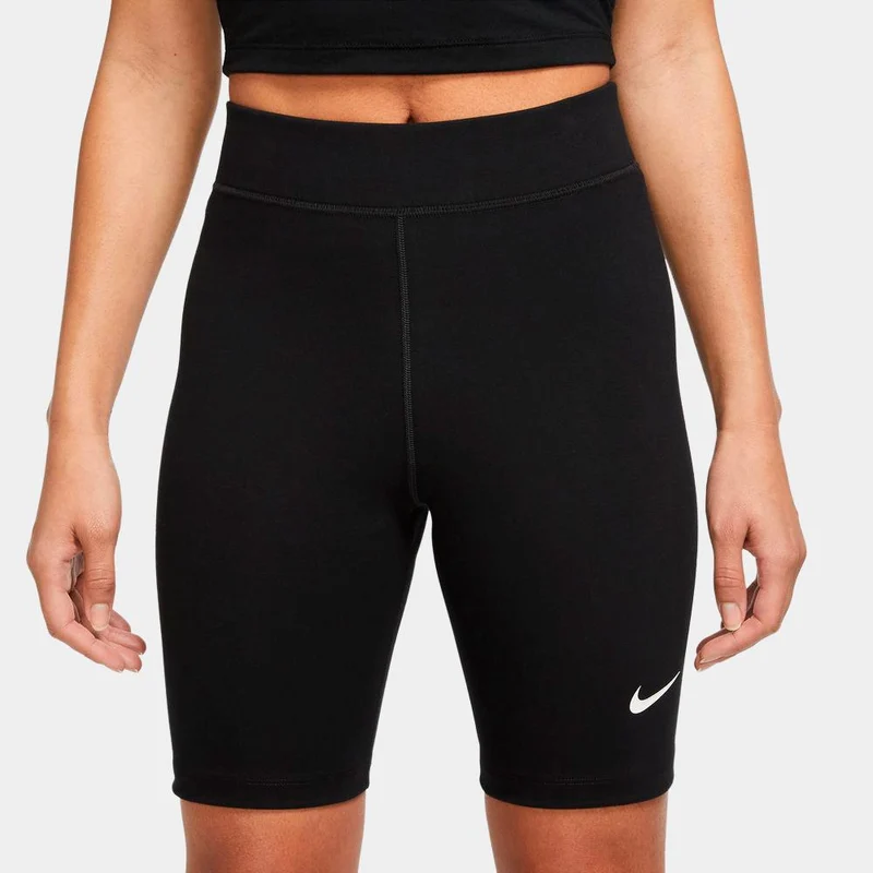 Mallas Cortas Nike Sportswear Classic De 20 cm Y Talle Alto - Mujer