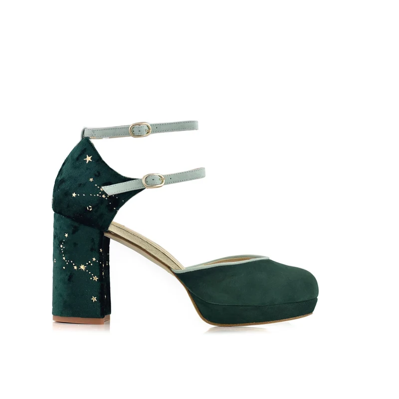 Hibisco Verde Constelación Midi