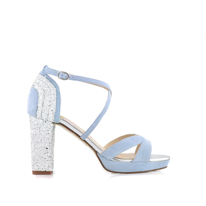 Marsella Celeste Glitter Cristal Alto