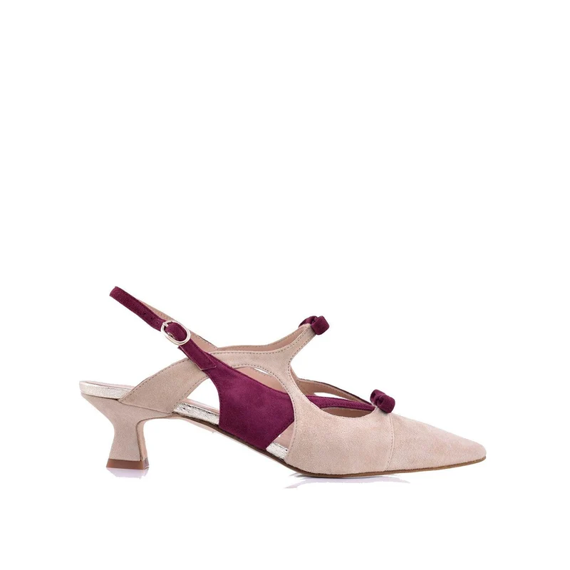 Lola Beige y Burdeos Emalina Natural Plano