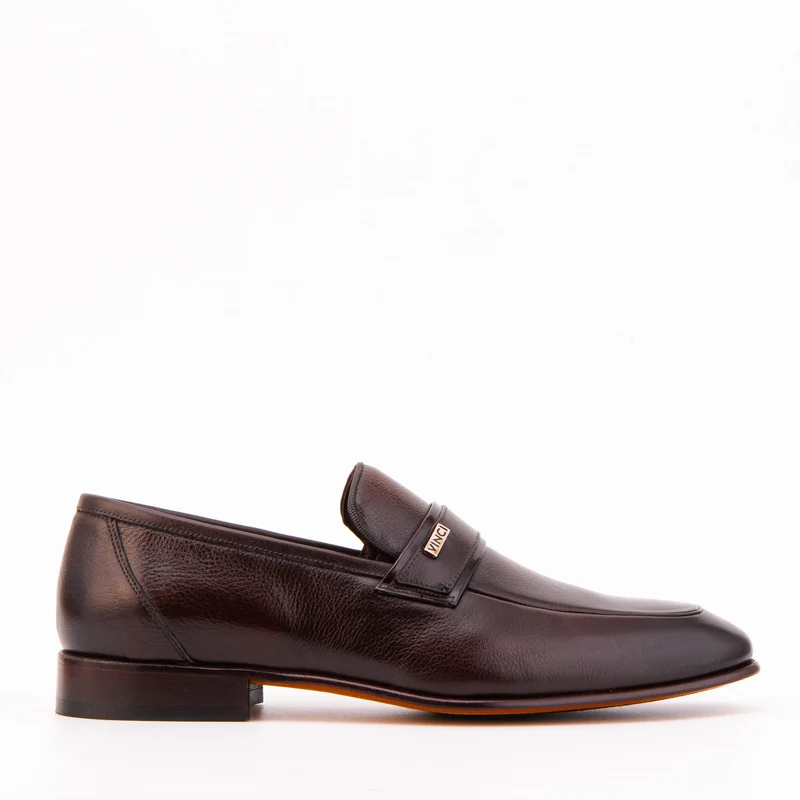 The Ashford Brown Baby Buffalo Leather Loafer Men Shoe