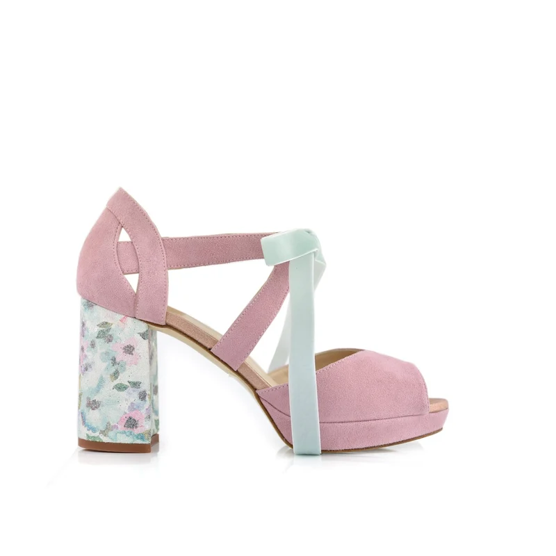 EN STOCK HERA abierto rosa claro Blossom 85 Talla 38