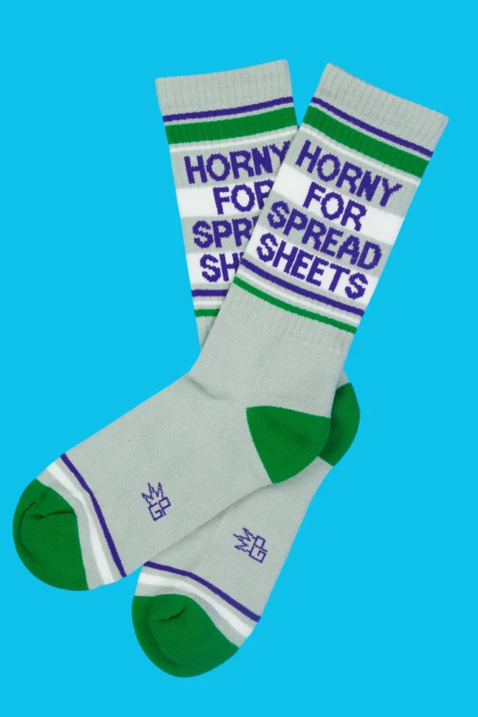 Horny For Spreadsheets Gym Socks