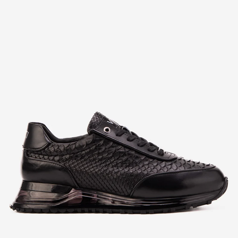 The Aetheris Black Genuine Python & Calf Leather Men Sneaker