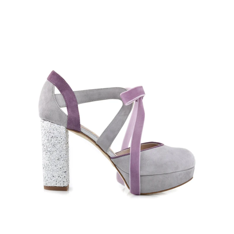 Hera gris perla Glitter Alto