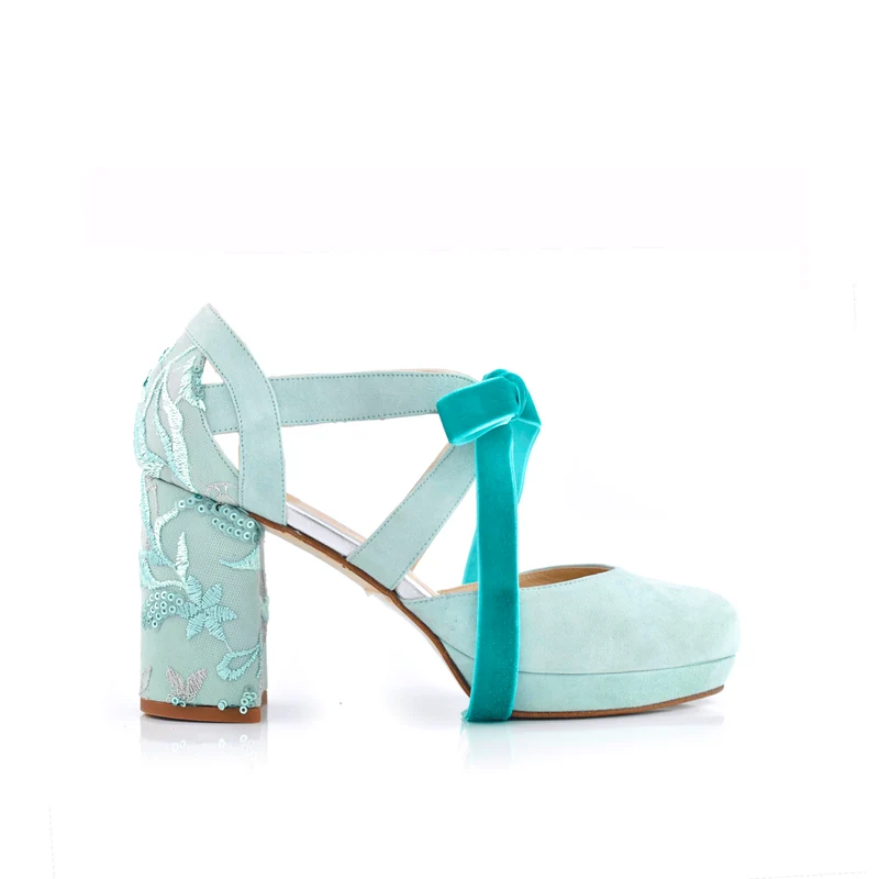 Hera Verde mint Grafito Midi