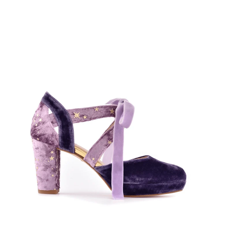 Hera Lavanda Velvet Constelación Midi Alto