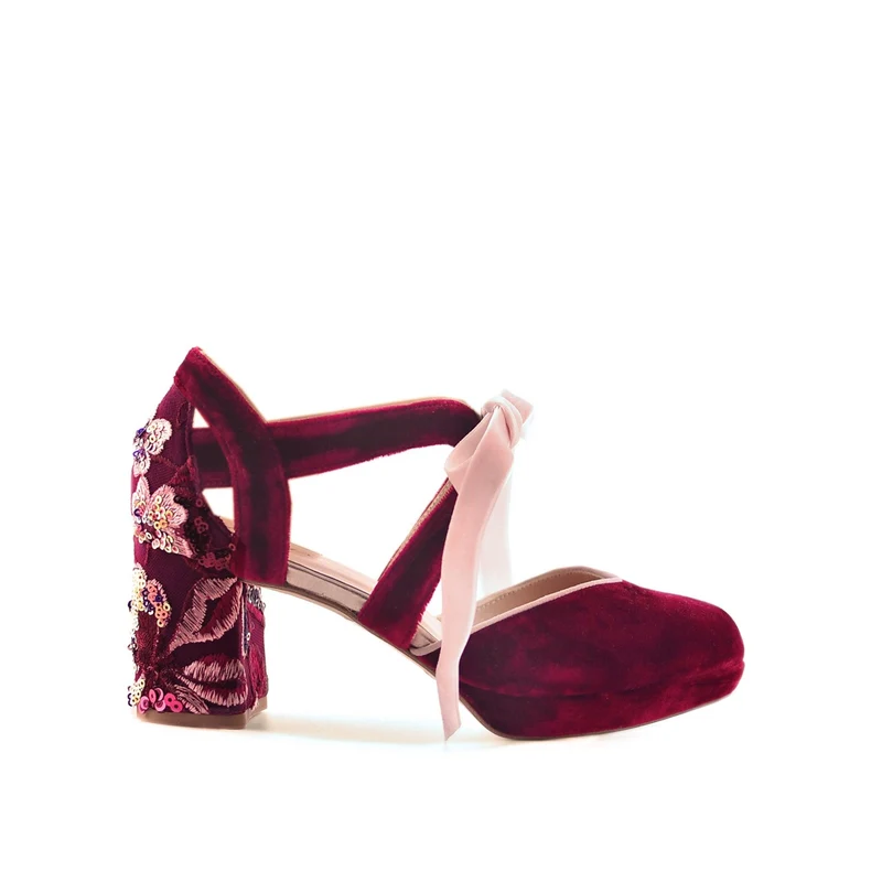 Hera Burdeos Cherry Velvet Red Petit