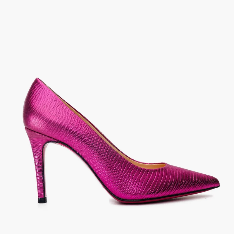 The Maple Fuchsia Leather Pump Fuchsia Sole Women Shoe