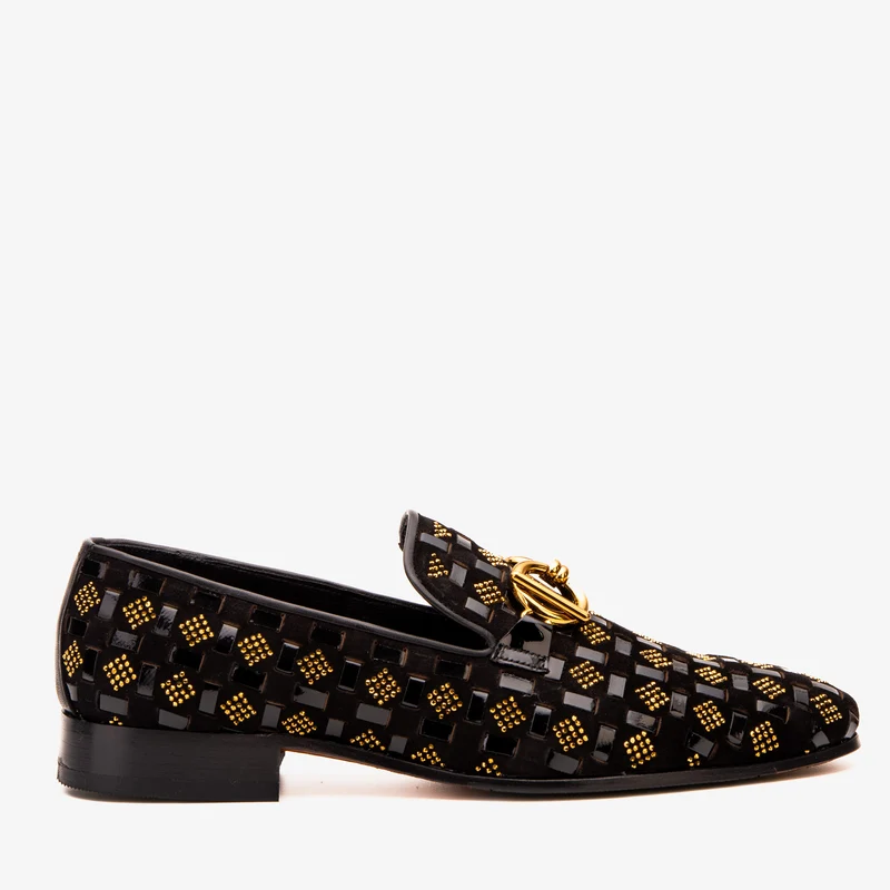 The Vicino Men Shoe Black Bit Dress Loafer
