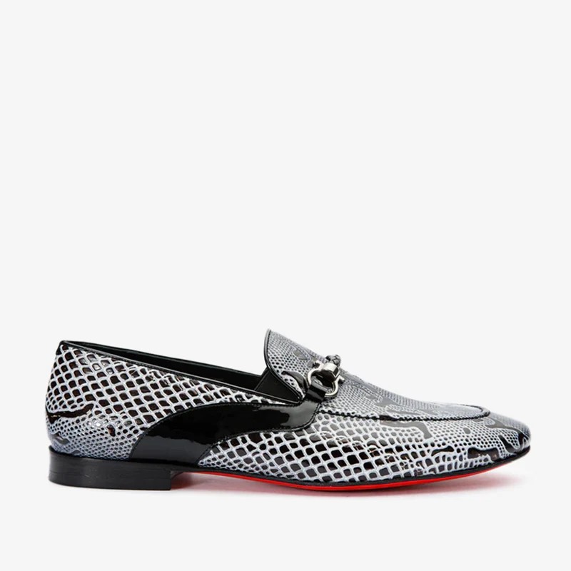 The Milano Black/White Shoe Bit Loafer Men shoe