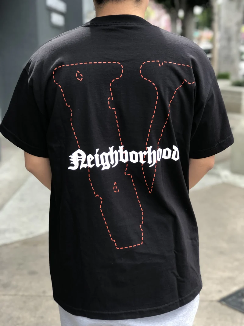 VLONE/NEIGHBORHOOD - LA POP UP TEE (BLACK/ORANGE)
