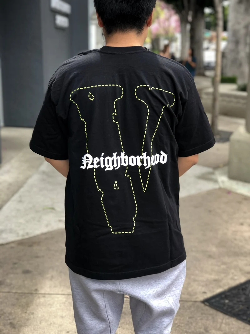 VLONE/NEIGHBORHOOD - LA POP UP TEE (BLACK/GREEN)