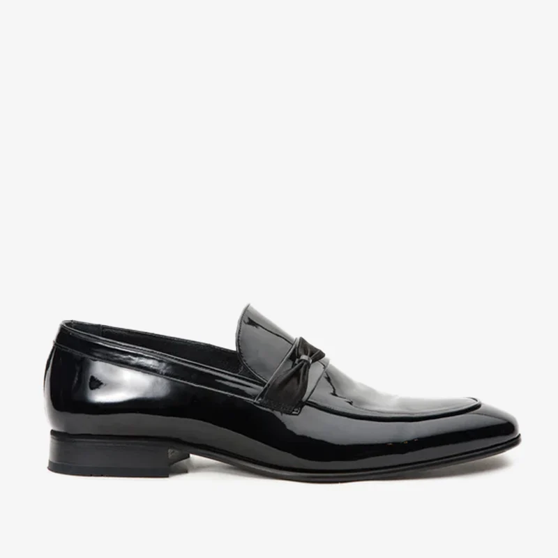 The Dodoma Black Patent Leather Loafer Men Shoe