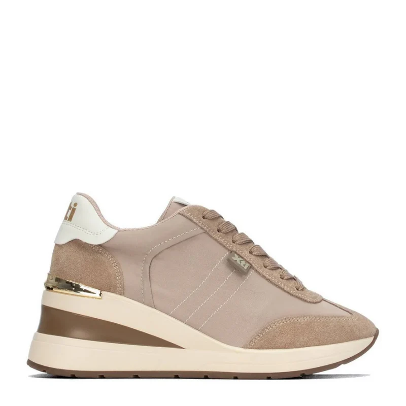 SNEAKER CUÑA CORDON BEIGE 146365
