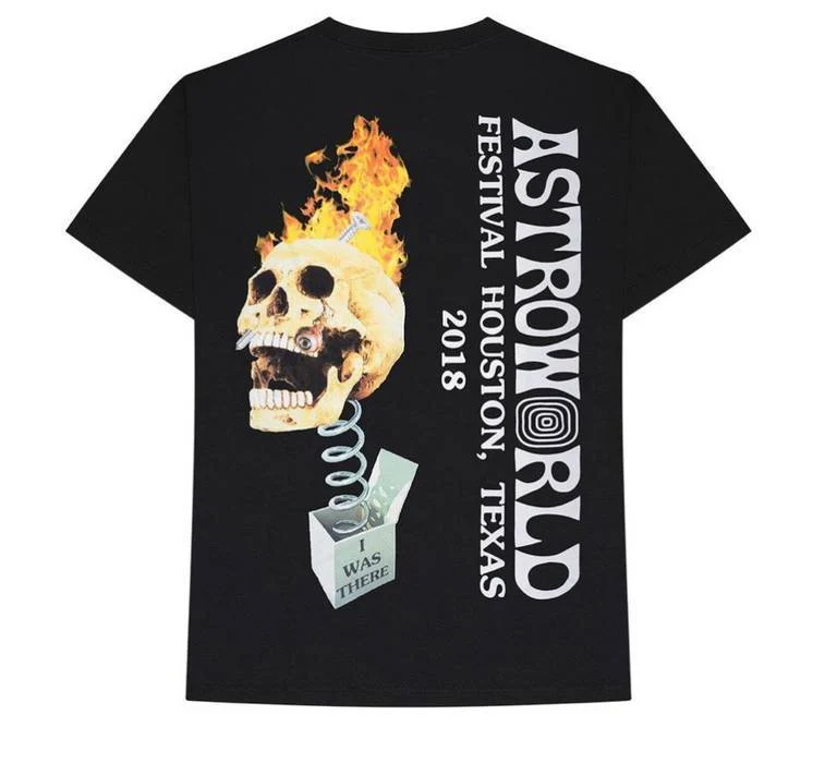 TRAVIS SCOTT - ASTROWORLD FESTIVAL SKULL IN THE BOX TEE (BLACK)