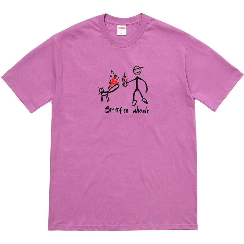 SUPREME/SPITFIRE - CAT TEE (LIGHT PURPLE)