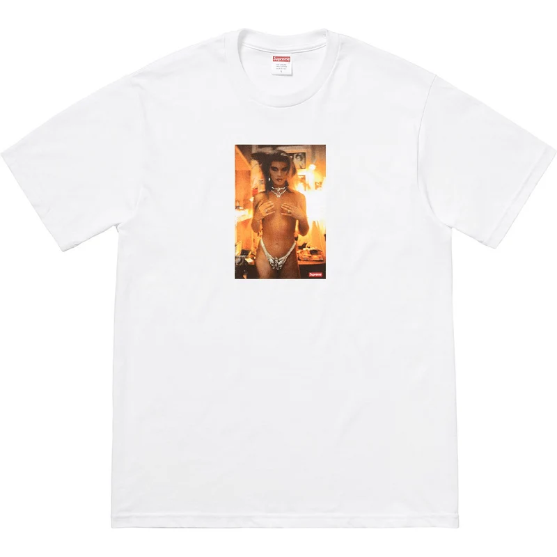 SUPREME/NAN GOLDIN - KIM IN RHINESTONE TEE (WHITE)