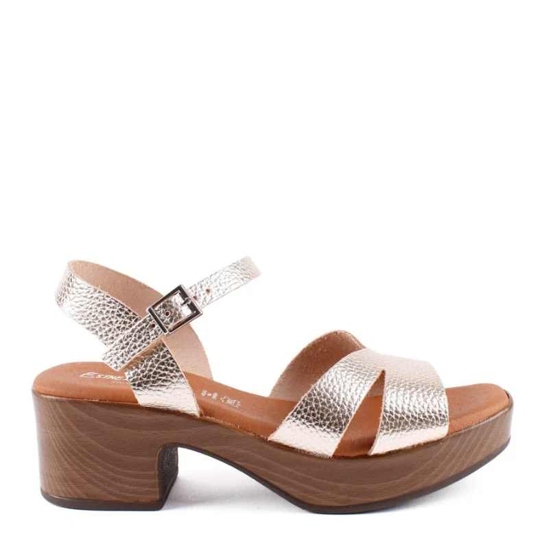 SANDALIA PULSERA MADERA CHAMPAN 5921