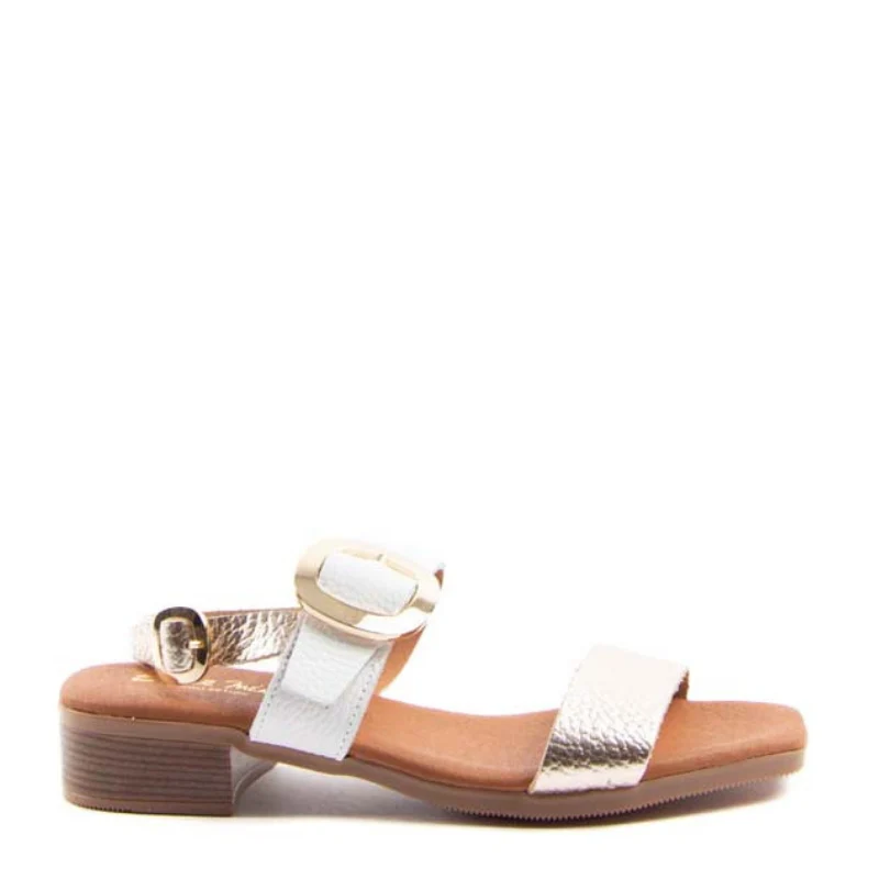 SANDALIA DOBLE TIRA HEBILLA BLANCO 5894