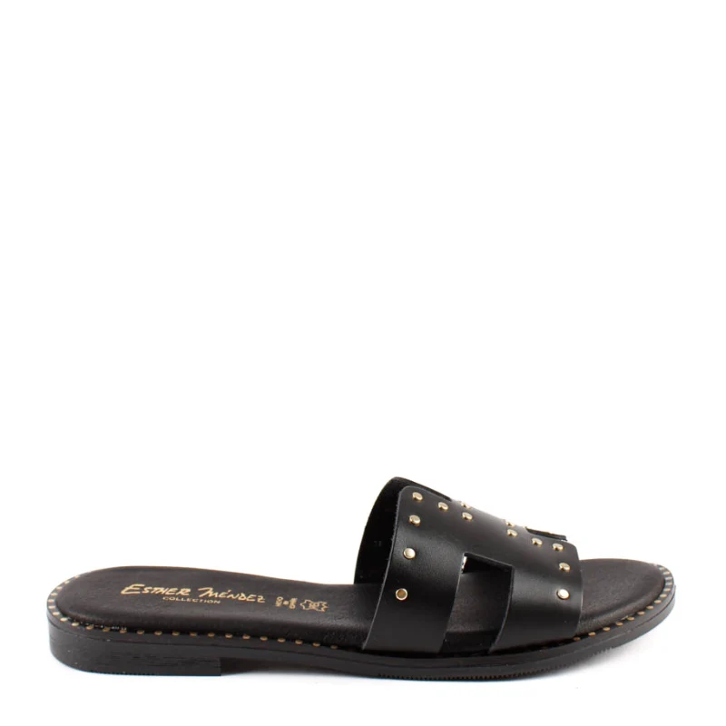 SANDALIA PALA TACHAS NEGRO 5840
