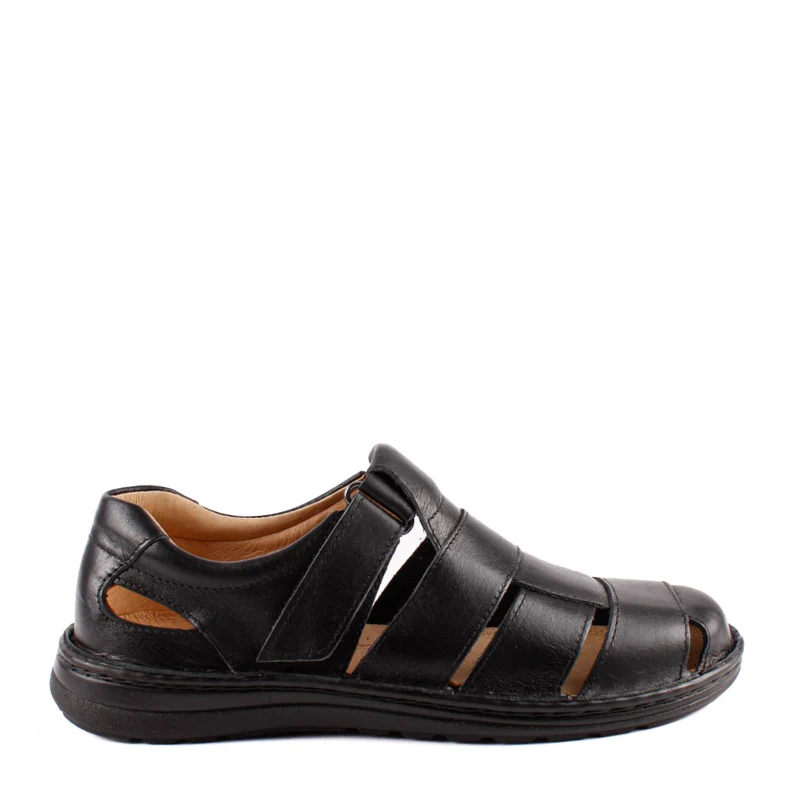 SANDALIA CERRADA VELCRO NEGRO 929