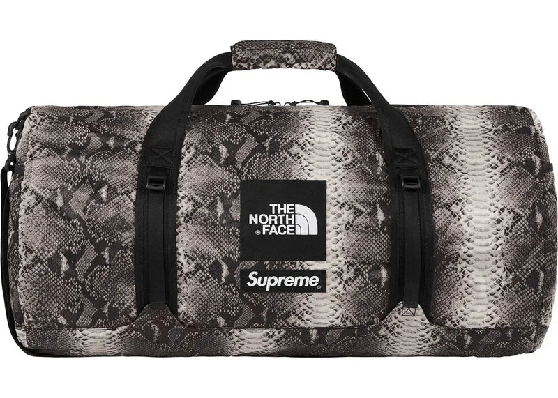SUPREME/THE NORTH FACE - SNAKESKIN FLYWEIGHT DUFFLE BAG (BLACK)