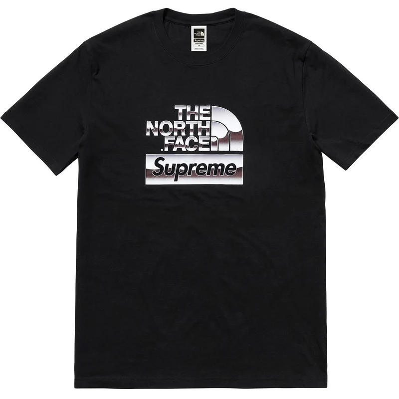 SUPREME/THE NORTH FACE - METALLIC LOGO TEE (BLACK)