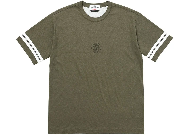 SUPREME/STONE ISLAND - S/S TOP (OLIVE)