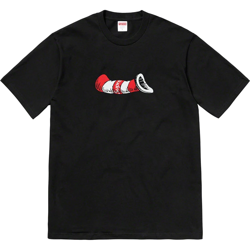 SUPREME/DR. SEUSS - CAT IN THE HAT TEE (BLACK)