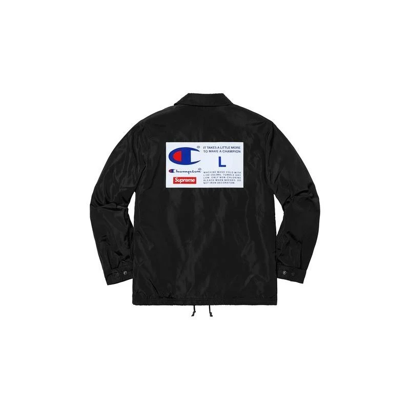 SUPREME/CHAMPION - LABEL COACHES JACKET (BLACK) (USED)