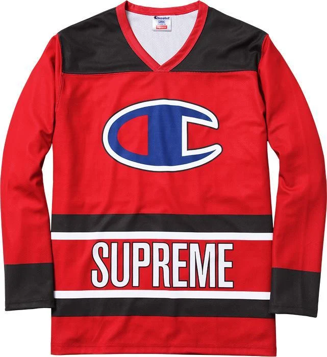 SUPREME/CHAMPION - HOCKEY JERSEY (RED) [USED]