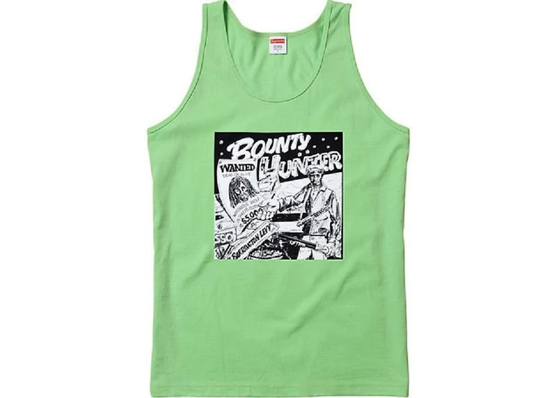 SUPREME/BARRINGTON LEVY & JAH LIFE - BOUNTY HUNTER TANK TOP (PALE LIME)