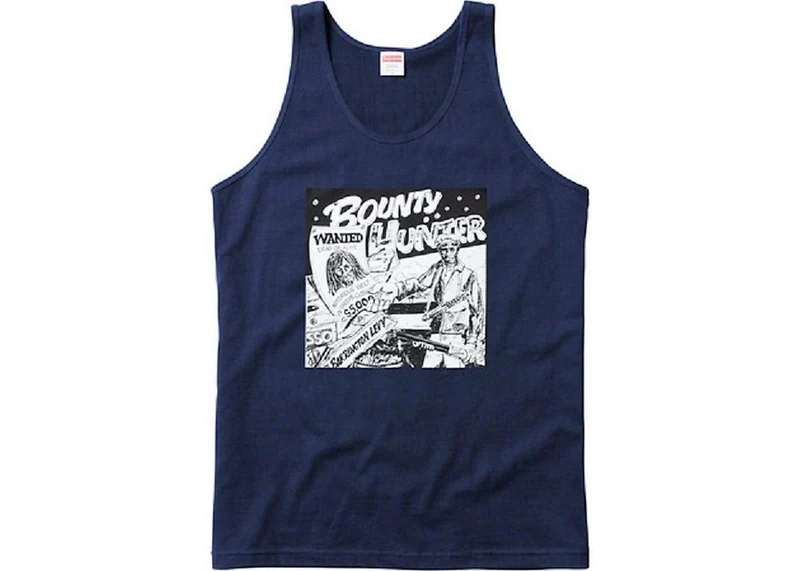 SUPREME/BARRINGTON LEVY & JAH LIFE - BOUNTY HUNTER TANK TOP (NAVY)