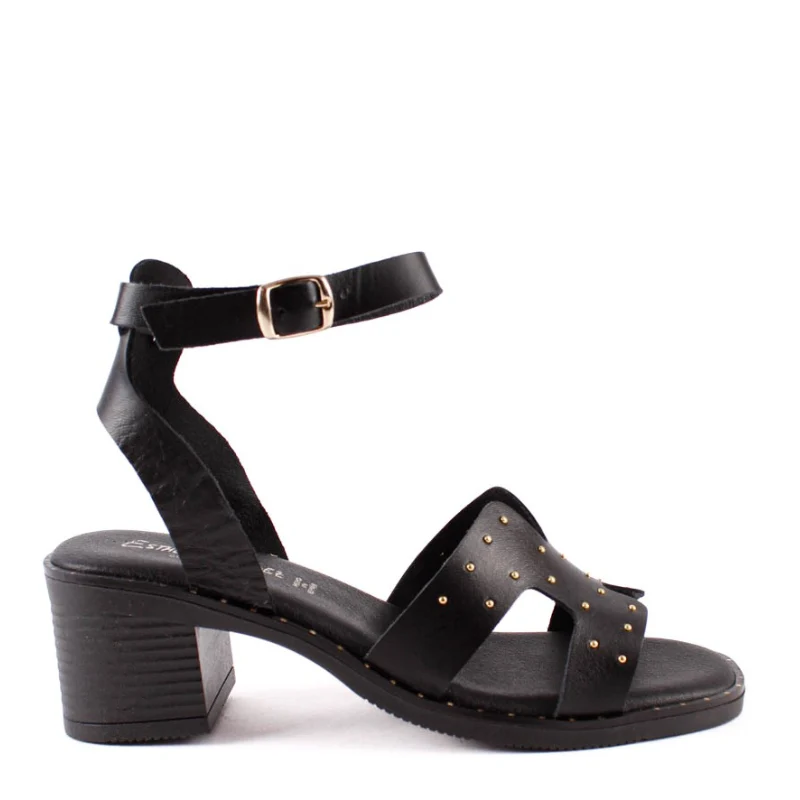 SANDALIA PULSERA TACHAS NEGRO 556