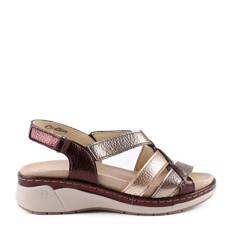 SANDALIA VELCRO COMBI METAL 3316