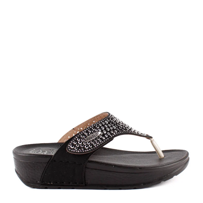 ESCLAVA STRASS VELCRO NERO 38187KB