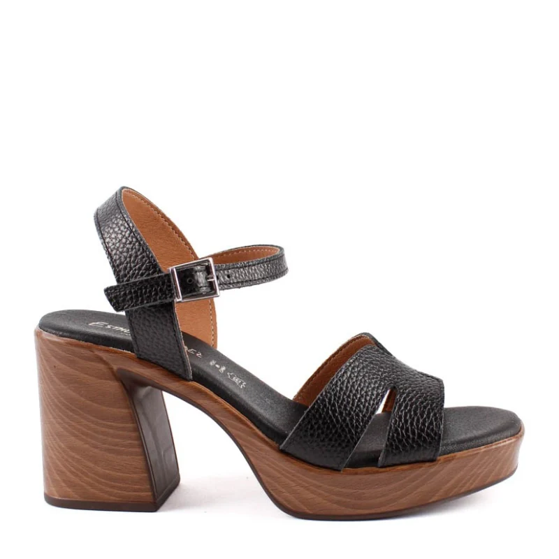 SANDALIA PALA TALON NEGRO 5932