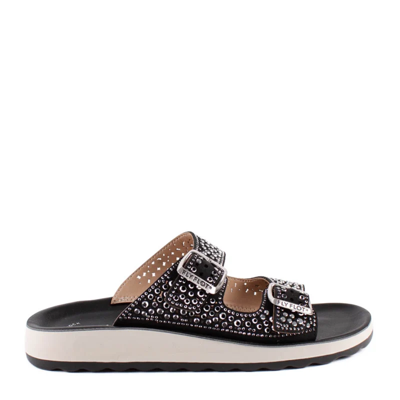 SANDALIA HEBILLAS STRASS NEGRO 77169KZ
