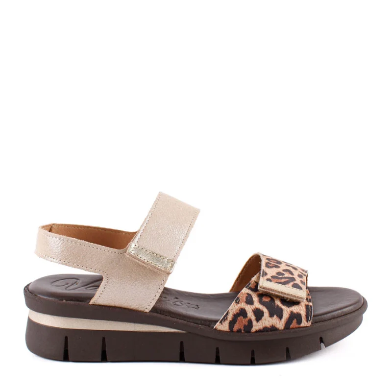 SANDALIA DOBLE VELCRO BEIGE 2606