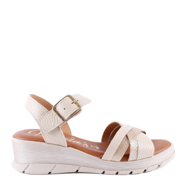 SANDALIA HEBILLA BEIGE 2650