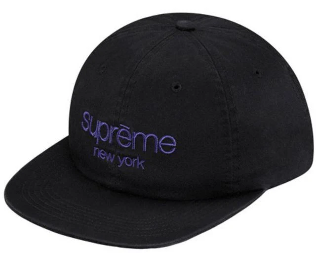 SUPREME - TWILL CLASSIC LOGO 6-PANEL (BLACK)