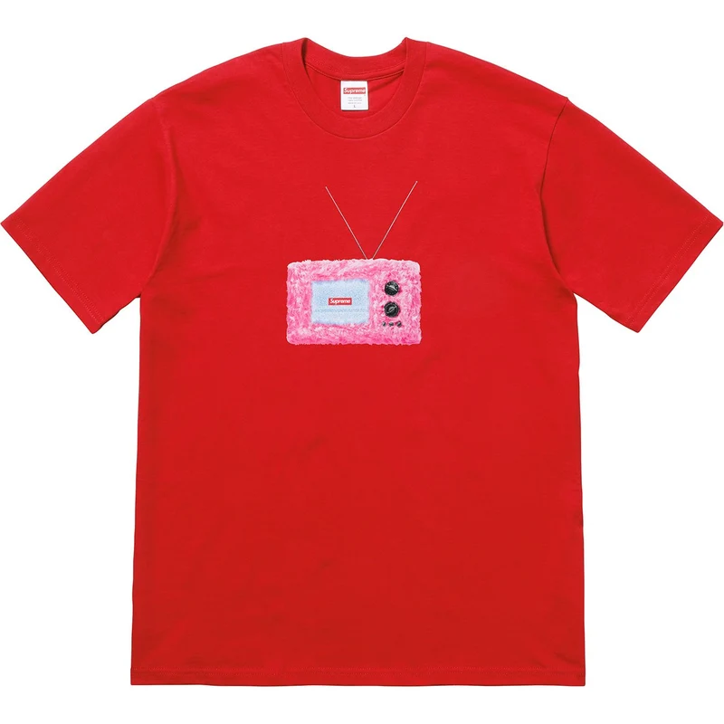 SUPREME - TV TEE (RED) [USED]