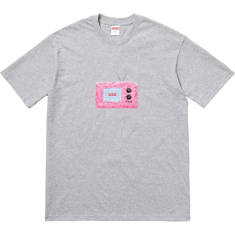 SUPREME - TV TEE (HEATHER GREY)
