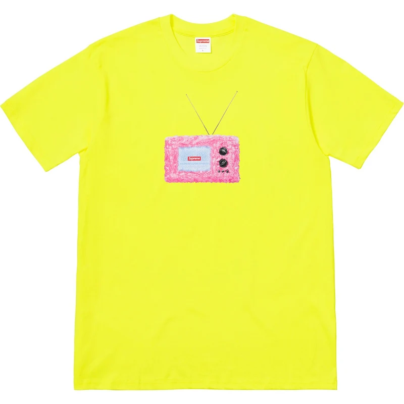 SUPREME - TV TEE (BRIGHT YELLOW)